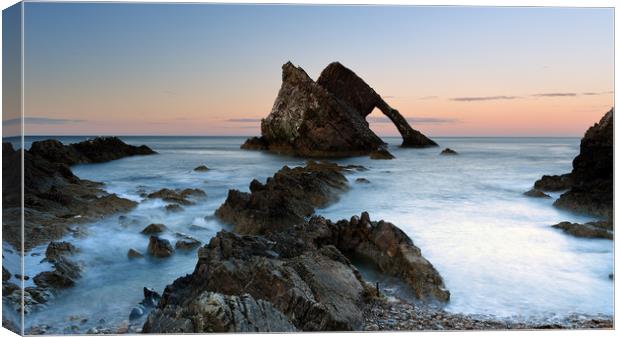 Bow Fiddle Rock at Sunset Canvas Print by Maria Gaellman