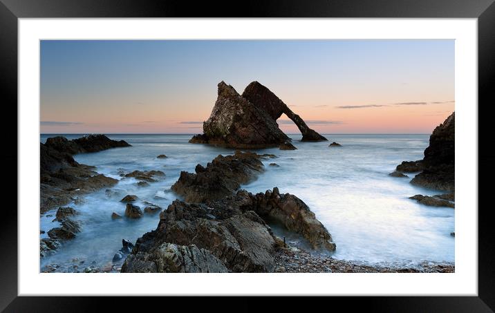 Bow Fiddle Rock at Sunset Framed Mounted Print by Maria Gaellman