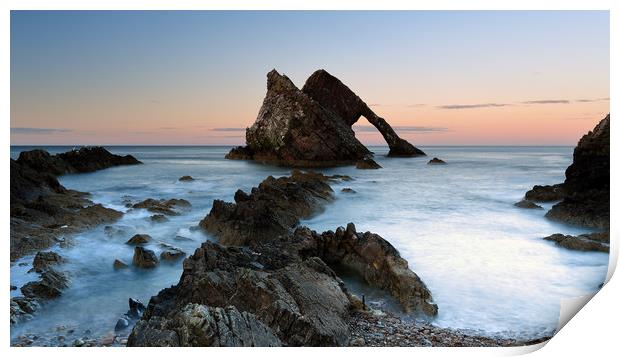 Bow Fiddle Rock at Sunset Print by Maria Gaellman