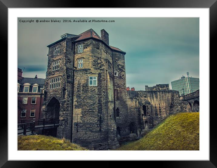 The Black Gate,Newcastle Framed Mounted Print by andrew blakey