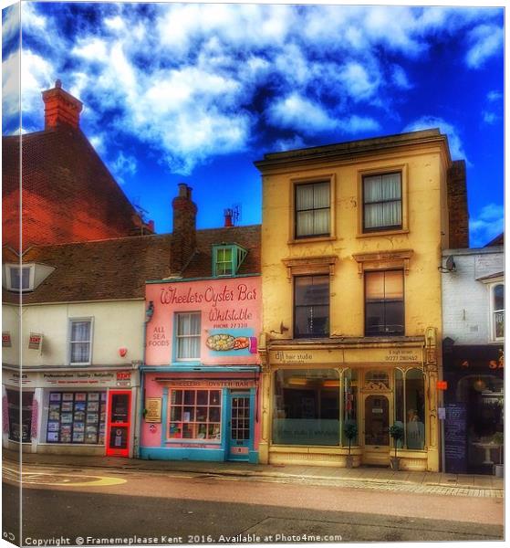 Wheelers Oyster Bar in Whitstable Canvas Print by Framemeplease UK