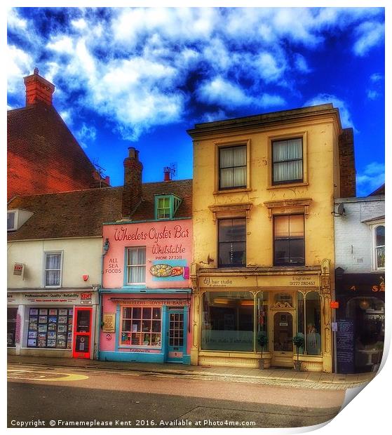 Wheelers Oyster Bar in Whitstable Print by Framemeplease UK
