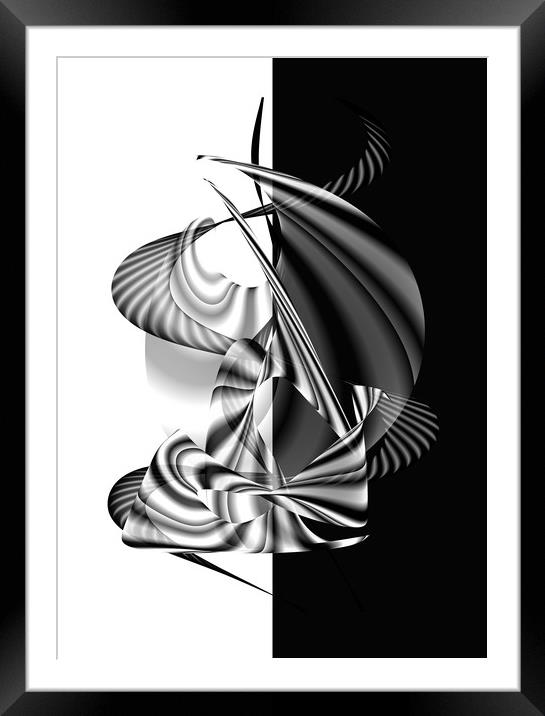 Black White minimalism  Framed Mounted Print by Dagmar Giers