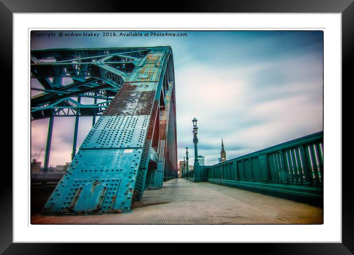 The Tyne Bridge Framed Mounted Print by andrew blakey