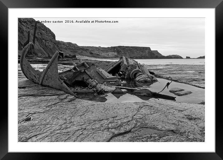 WHAT A WRECK Framed Mounted Print by andrew saxton