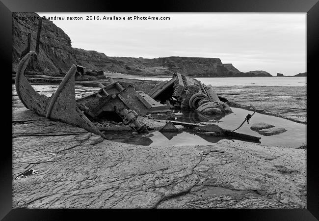 WHAT A WRECK Framed Print by andrew saxton