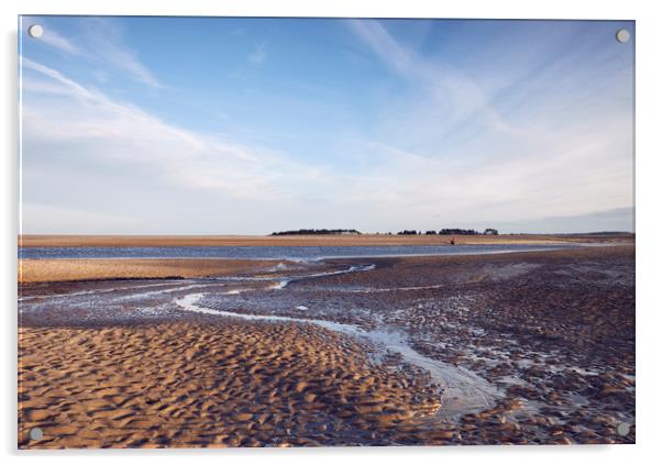 Low tide at sunset. Wells-next-the-sea, Norfolk, U Acrylic by Liam Grant