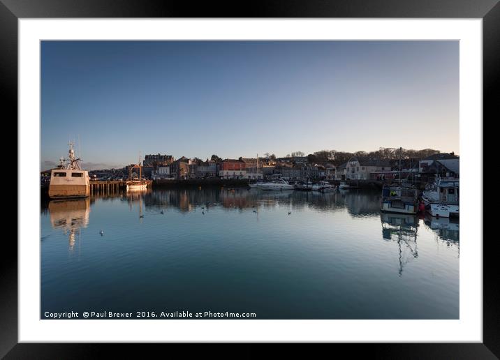 Padstow Harbour April 2016 Framed Mounted Print by Paul Brewer
