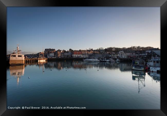 Padstow Harbour April 2016 Framed Print by Paul Brewer