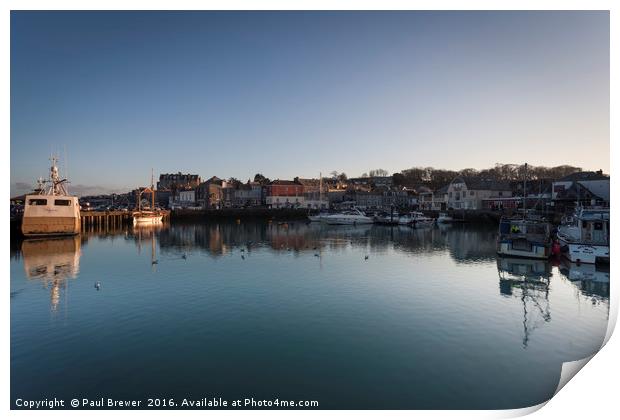 Padstow Harbour April 2016 Print by Paul Brewer