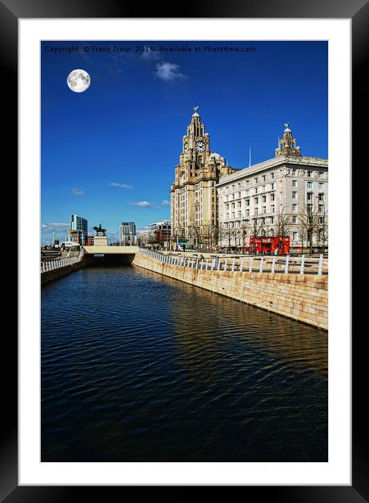 Liverpool's Liver & Mersey Ports Buildings Framed Mounted Print by Frank Irwin