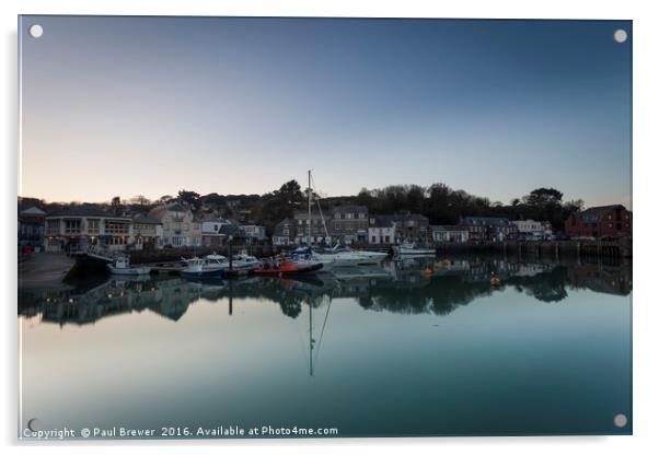 Padstow Harbour just before sunset Acrylic by Paul Brewer