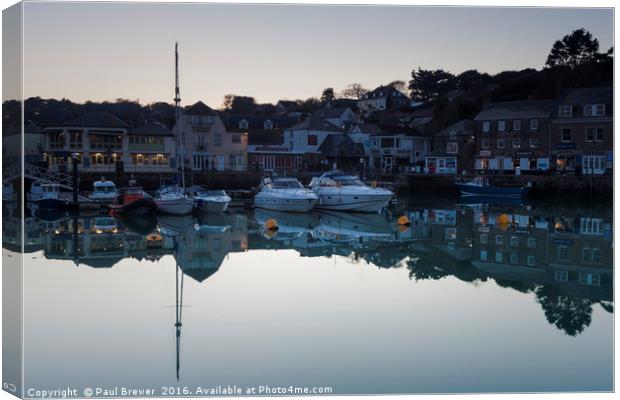 Padstow Harbour in North Cornwall in early spring  Canvas Print by Paul Brewer