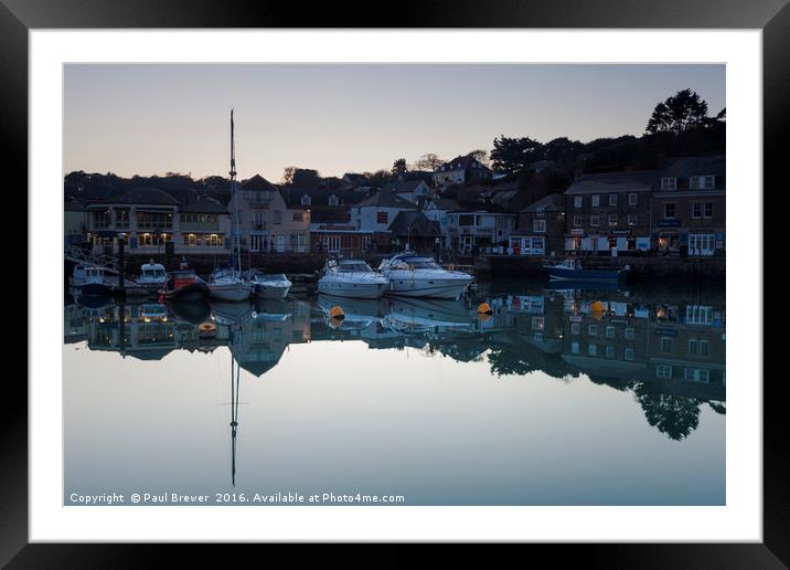 Padstow Harbour in North Cornwall in early spring  Framed Mounted Print by Paul Brewer