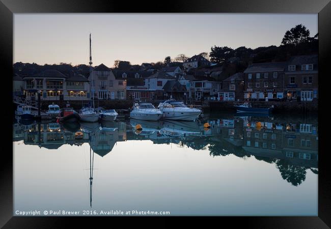 Padstow Harbour in North Cornwall in early spring  Framed Print by Paul Brewer