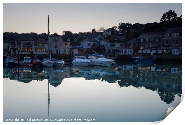 Padstow Harbour in North Cornwall in early spring  Print by Paul Brewer