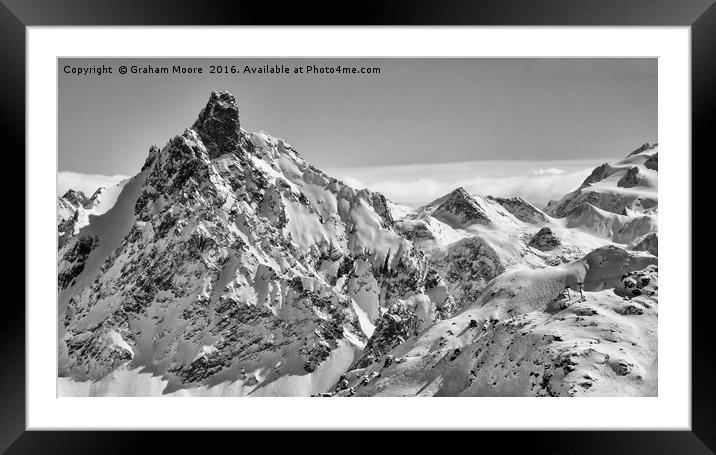 Courchevel Pan Framed Mounted Print by Graham Moore