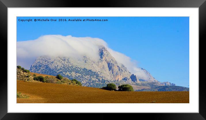 Rolling Clouds, Antequera Framed Mounted Print by Michelle Orai