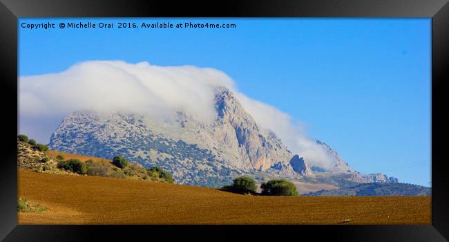 Rolling Clouds, Antequera Framed Print by Michelle Orai
