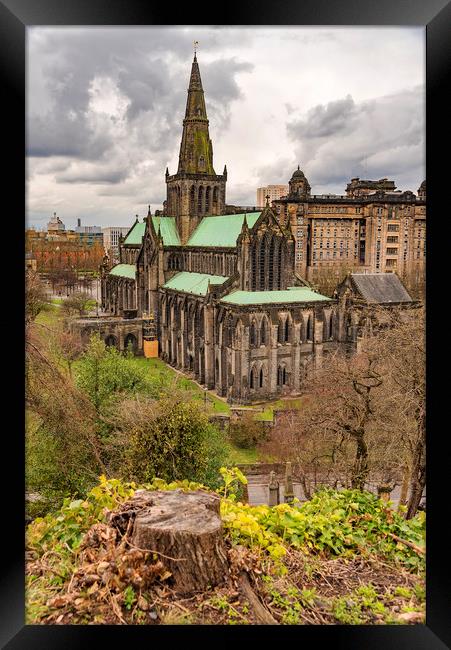 Glasgow Cathedral From The Necropolis Framed Print by Antony McAulay