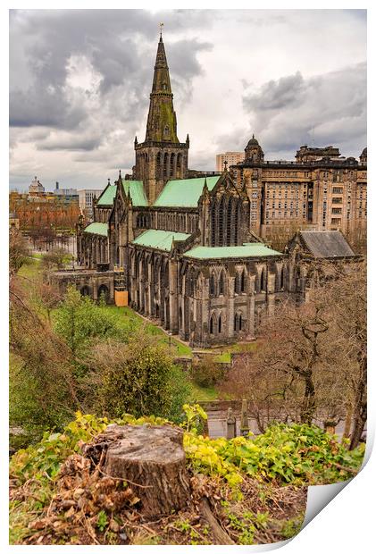 Glasgow Cathedral From The Necropolis Print by Antony McAulay