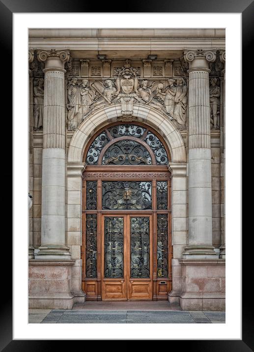 Glasgow City Chambers Entrance Framed Mounted Print by Antony McAulay