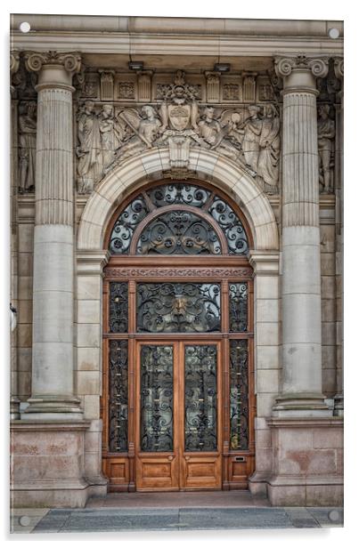 Glasgow City Chambers Entrance Acrylic by Antony McAulay