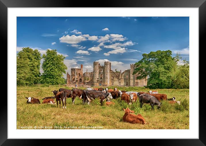 Ruins of Cowdray House Midhurst West Sussex Framed Mounted Print by John Boud