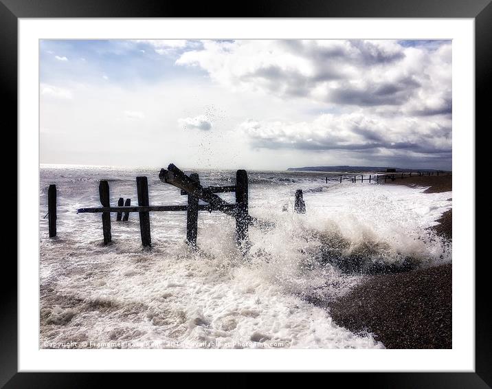 The splash at Rye Bay. Framed Mounted Print by Framemeplease UK