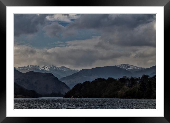 Clouds over Ulswater Lake District Framed Mounted Print by David French