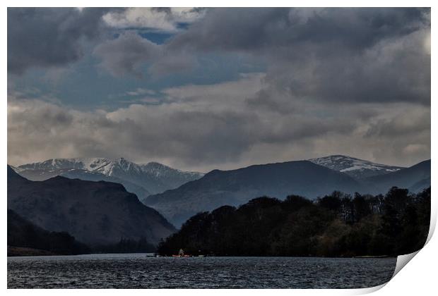 Clouds over Ulswater Lake District Print by David French