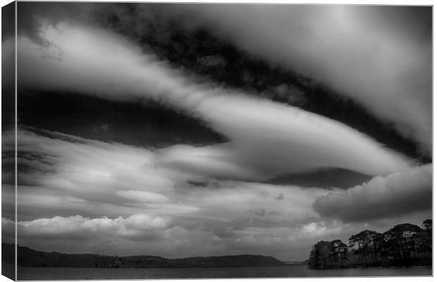 Clouds over Ulswater  Canvas Print by David French