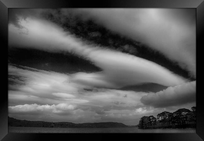 Clouds over Ulswater  Framed Print by David French