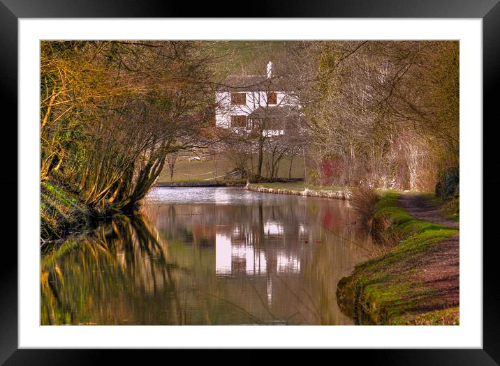 Reflections along the canal. Framed Mounted Print by Irene Burdell