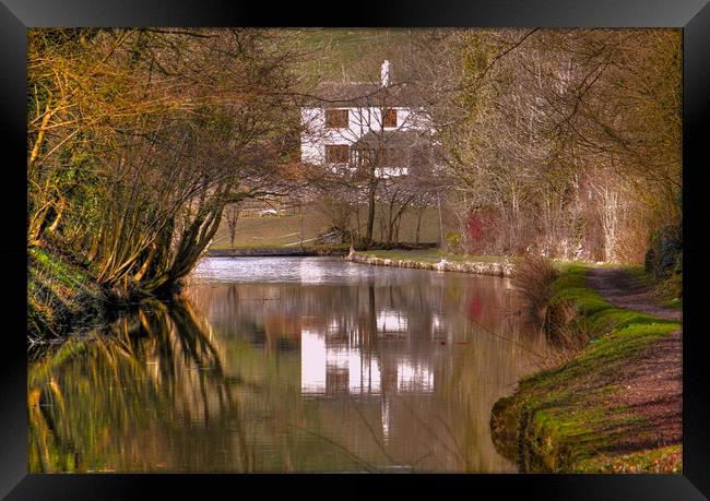 Reflections along the canal. Framed Print by Irene Burdell