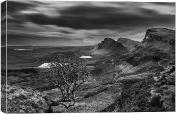 The Quiraing (Black and White) Canvas Print by Paul Andrews