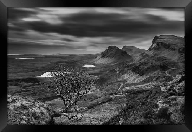 The Quiraing (Black and White) Framed Print by Paul Andrews