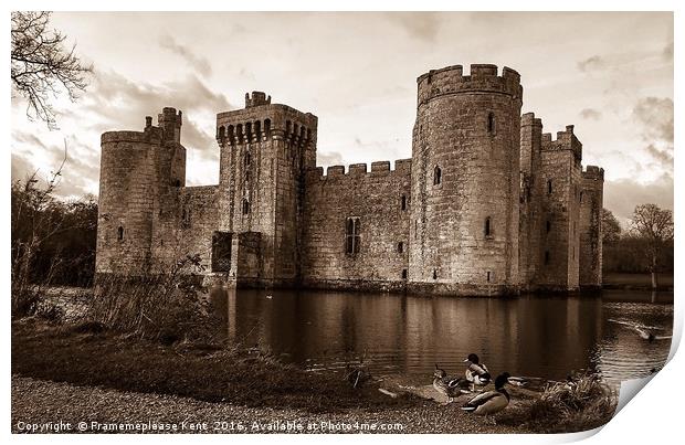 Bodiam Castle with the ducks  Print by Framemeplease UK