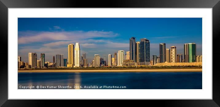 Panorama City View Framed Mounted Print by Dev Kumar