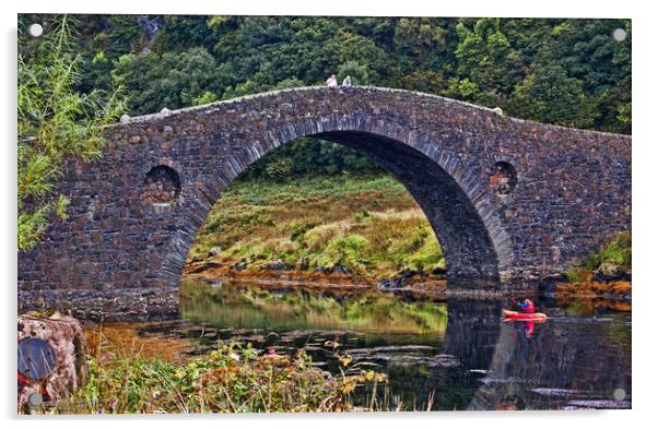 Clachan Bridge Acrylic by Joyce Storey