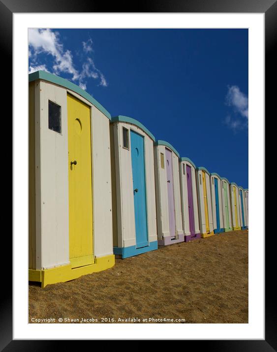 Beach huts  Framed Mounted Print by Shaun Jacobs