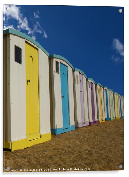 Beach huts  Acrylic by Shaun Jacobs