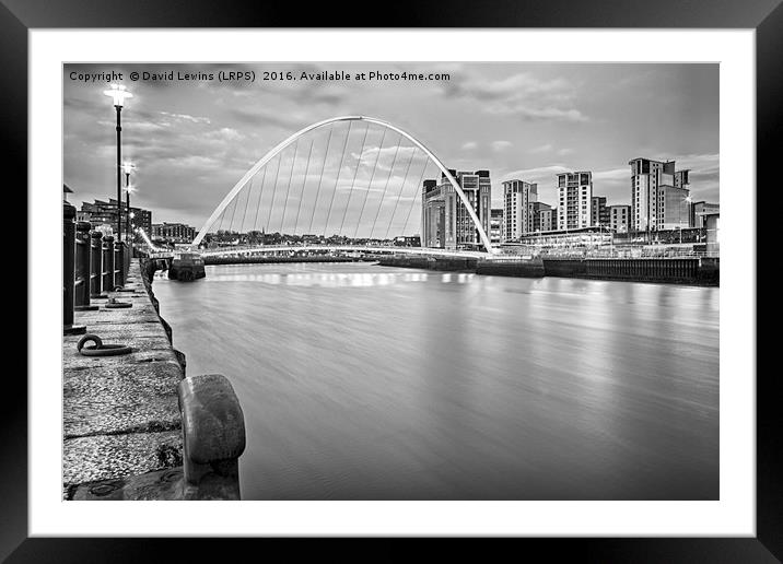 Millennium Bridge Framed Mounted Print by David Lewins (LRPS)