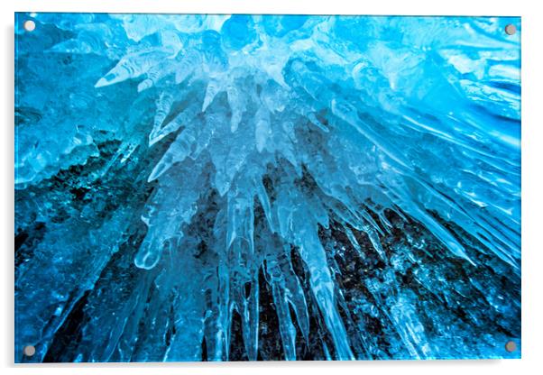 Ice Stalactites Acrylic by Svetlana Korneliuk