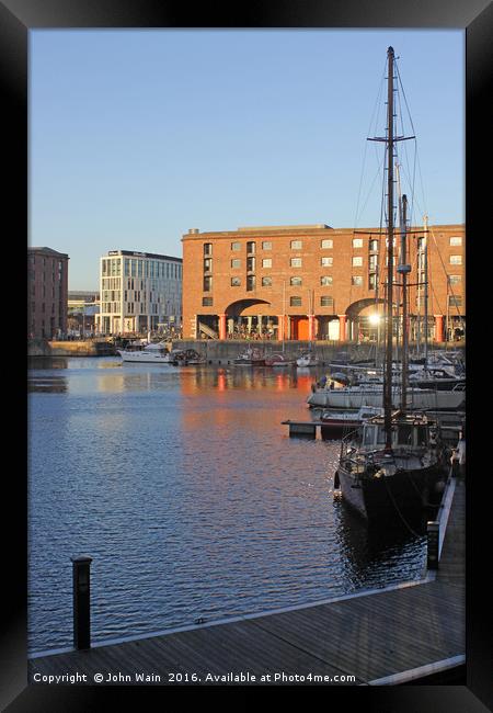 Royal Albert Dock, Liverpool Framed Print by John Wain