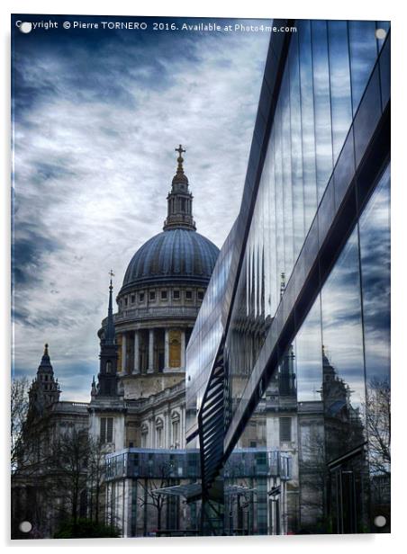 St Paul's cathedral Acrylic by Pierre TORNERO