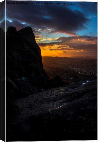 Ilkley Moor Sunset Canvas Print by Colin irwin