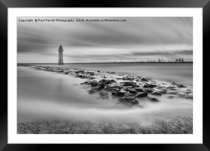High tide at Perch Rock lighthouse in New Brighton Framed Mounted Print by Paul Farrell Photography
