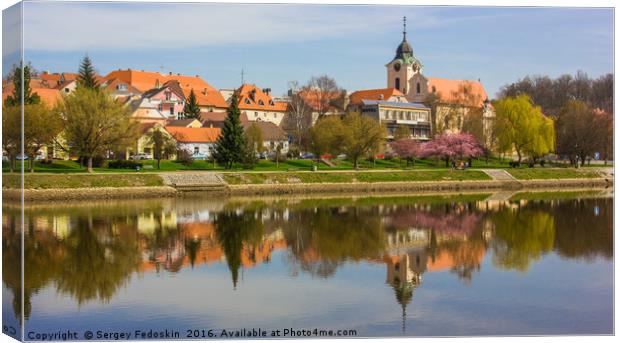 Little town in South Czechia.  Canvas Print by Sergey Fedoskin