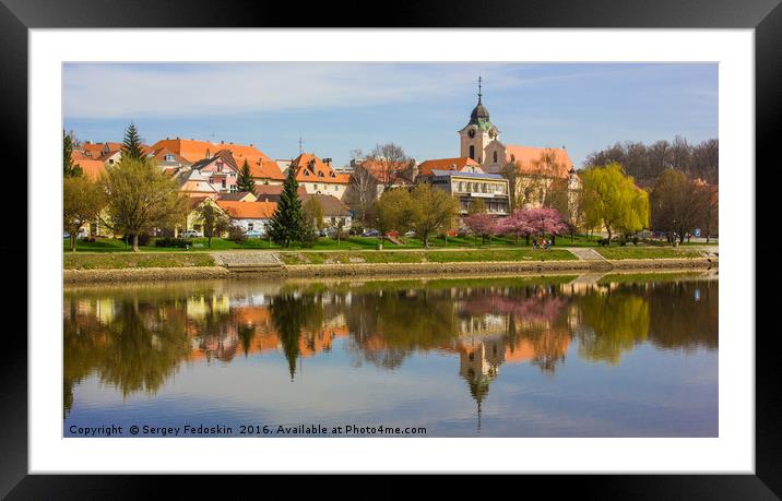 Little town in South Czechia.  Framed Mounted Print by Sergey Fedoskin